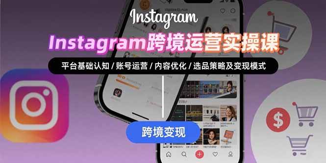 Instagram跨境运营实战：平台认知/账号运营/内容优化/选品策略及变现模式-资源基地