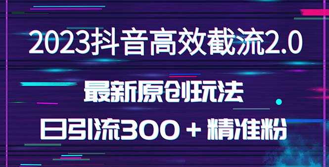 日引300＋创业粉，独家抖音高效截流2.0玩法（价值1280）-资源基地