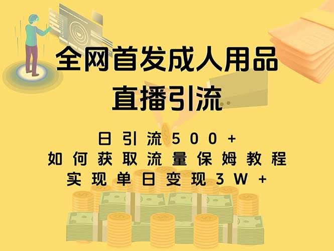最新全网独创首发，成人用品直播引流获客暴力玩法，单日变现3w保姆级教程-资源基地