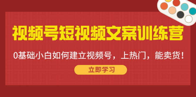 视频号短视频文案训练营：0基础小白如何建立视频号，上热门，能卖货！-资源基地