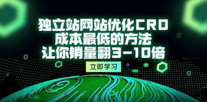 独立站网站优化CRO，成本最低的方法，让你销量翻3-10倍（5节课）-资源基地