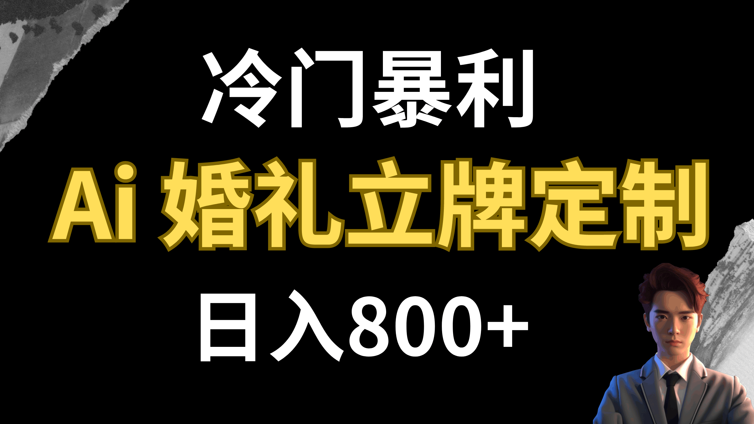 冷门暴利项目 AI婚礼立牌定制 日入800+-资源基地