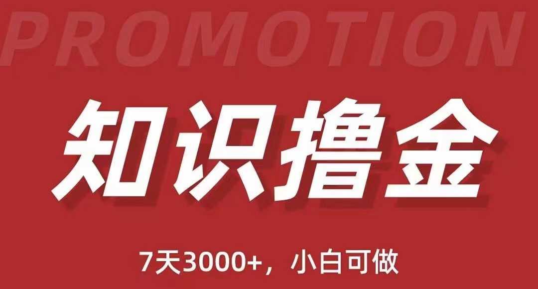 抖音知识撸金项目：简单粗暴日入1000+执行力强当天见收益(教程+资料)-资源基地