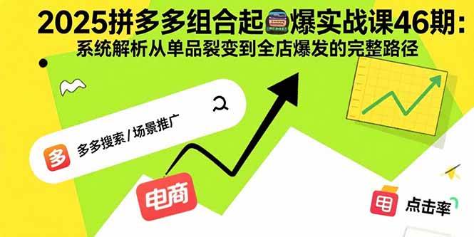 2025拼多多组合起爆实战课46期：系统解析从单品裂变到全店爆发的完整路径-资源基地