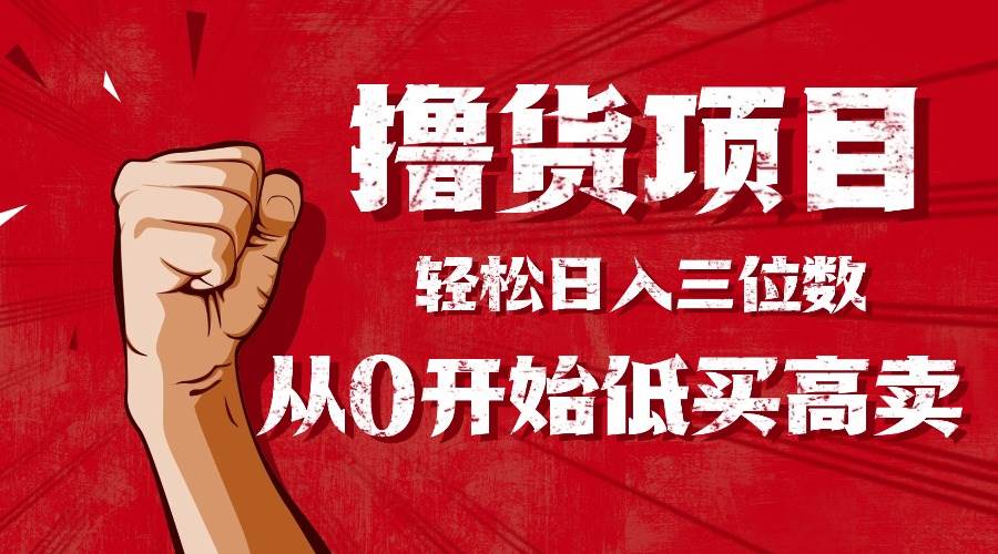手把手教你撸货，从0开始低买高卖，小白轻松实现日入三位数!!!-资源基地