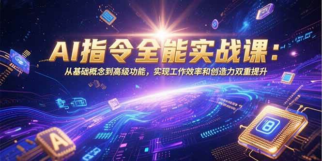 AI指令全能实战课:从基础概念到高级功能,实现工作效率和创造力双重提升-资源基地