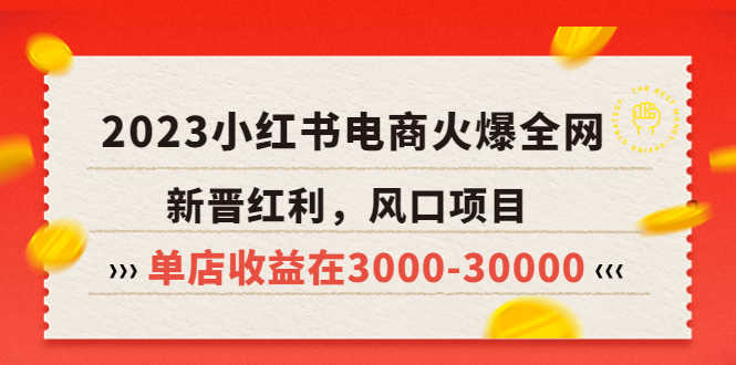 2023小红书电商火爆全网,新晋红利,风口项目,单店收益在3000-30000!-资源基地