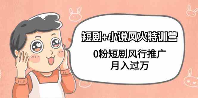 短剧+小说风火特训营,0粉短剧风行推广,月入过万(102节课)-资源基地