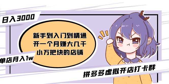 拼多多虚拟开店打卡群:入门到精通(昨日群里有小伙伴日入3000+)2月26更新-资源基地