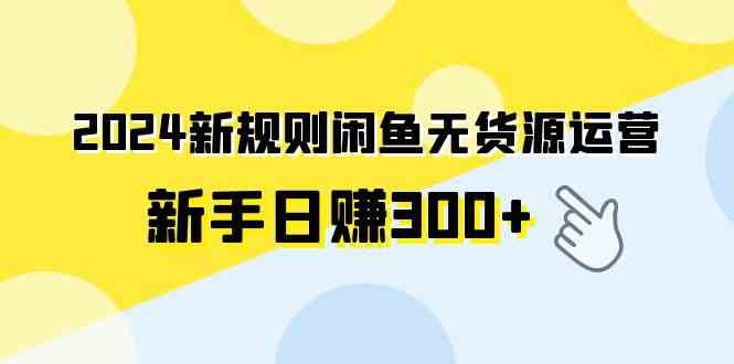 2024新规则闲鱼无货源运营新手日赚300+-资源基地
