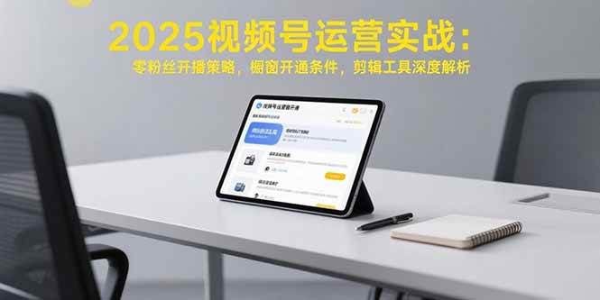 2025视频号运营实战：零粉丝开播策略，橱窗开通条件，剪辑工具深度解析-资源基地