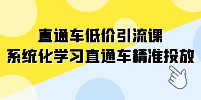 直通车-低价引流课,系统化学习直通车精准投放(14节课)-资源基地