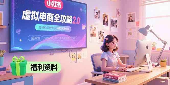 虚拟电商全攻略2.0，开店选品实操流程，账号定位、货源发布、笔记发布技巧-资源基地