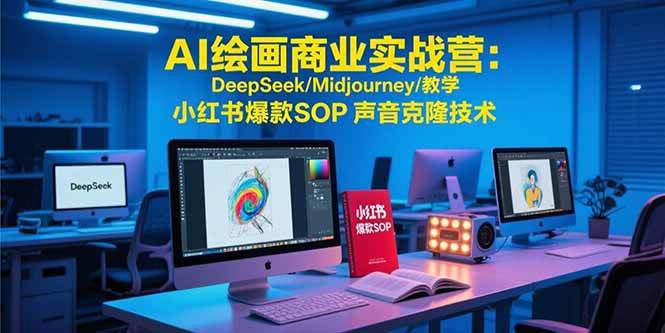AI绘画商业实战营:DeepSeek/Midjourney/教学 小红书爆款SOP 声音克隆技术-资源基地