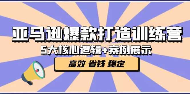 亚马逊爆款打造训练营:5大核心逻辑+案例展示 打造爆款链接 高效 省钱 稳定-资源基地