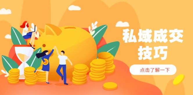 私域成交技巧,帮你从入门到精通,破解四大痛点,快速变现,轻松收钱-资源基地