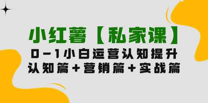 小红薯【私家课】0-1玩赚小红书内容营销,认知篇+营销篇+实战篇(11节课)-资源基地