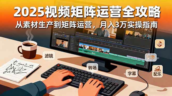 2025短视频矩阵运营全攻略:从素材生产到矩阵运营,月入3万实操指南-资源基地