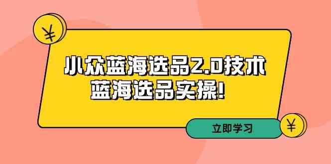 拼多多培训第33期：小众蓝海选品2.0技术-蓝海选品实操！-资源基地
