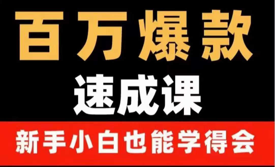 百万爆款速成课：用数据思维做爆款，小白也能从0-1打造百万播放视频-资源基地