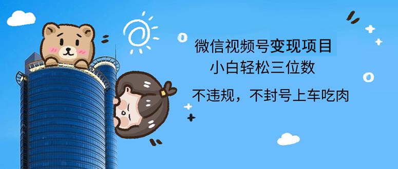 2024最新微信视频号，0撸项目，自己玩，小白轻松日入三位数-资源基地
