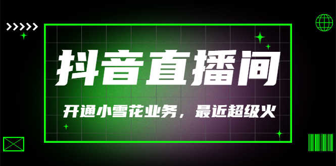 （外面割288）最近超火的抖音直播间开通小雪花业务-资源基地