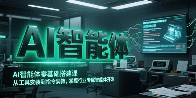 AI智能体零基础搭建课，从工具安装到指令调教，掌握行业专属智能体开发…-资源基地