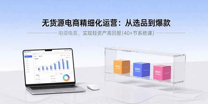 无货源电商精细化运营：从选品到爆款，实现轻资产高回报(40+节系统课)-资源基地