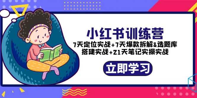 小红书训练营:7天定位实战+7天爆款拆解+选题库搭建实战+21天笔记实操实战-资源基地